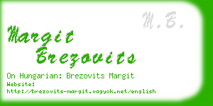 margit brezovits business card